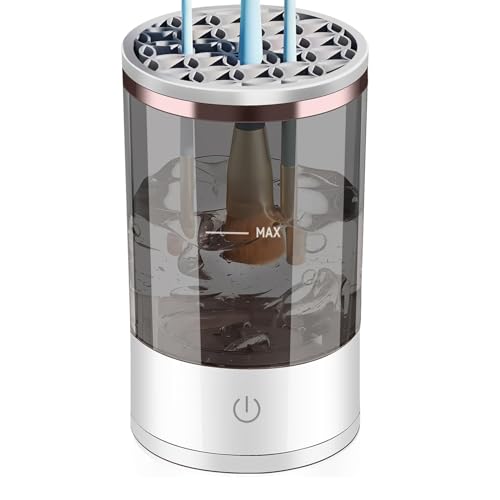 Cosmetic Brush Cleaner, Senbos 2 in 1 Electric Makeup Brush Cleaner with Brush Drying Holder, USB Powered Automatic Spinning Makeup Brush Blender Cleaner for All Size Brushes