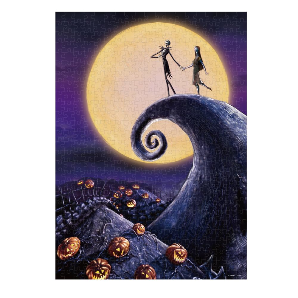 Tenyo 500pc Flash Magic Jigsaw Puzzle Disney Nightmare B4 Xmas 35x49cm