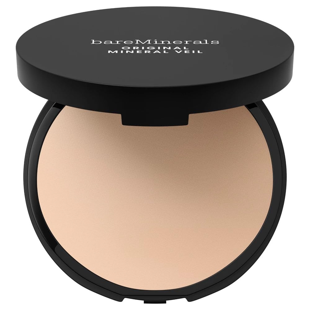 bareMinerals Original Pressed Mineral Veil Setting Powder with Puff Applicator, 0.35 Ounce, Sheer Light