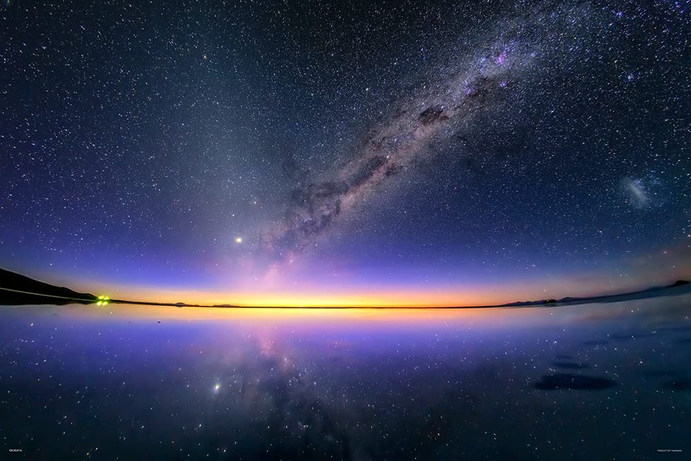 YANOMAN - 10-1419 Jigsaw Puzzle Milky Way At Dawn Reflected In The Mirror Of The Sky - Uyuni Salt Flat - 1000 Pieces