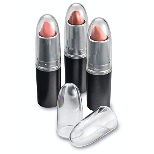 byAlegory Clear Lipstick Caps Compatible With MAC - Replaces Original Cap To See Your Favorite Lipstick Color Easily (72 Caps)