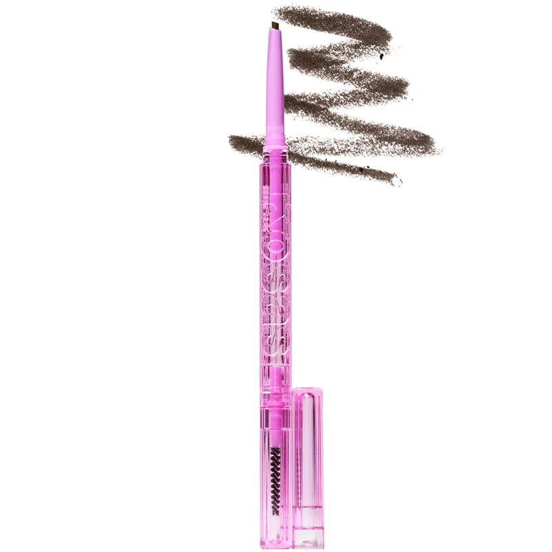 Kosas Cosmetics Brow Pop Dual-Action Defining Pencil (Dark Brown, 0.08 g) with color smear