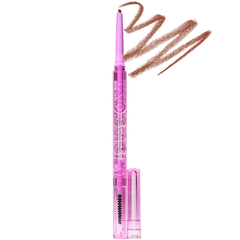 Kosas Cosmetics Brow Pop Dual-Action Defining Pencil (Auburn, 0.08 g) with color smear