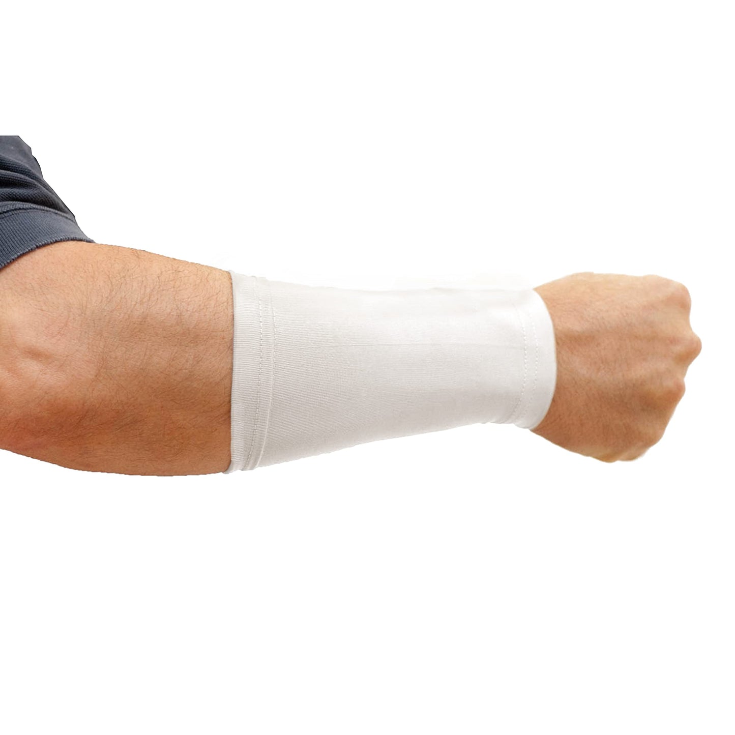 Tatjacket Tattoo Cover Up Concealer Sleeve, 2-PACK, Forearm coverage (JR White), UPF 50 Protection, Slip Free, for Men & Women (Unisex), WHITE, ONE SIZE