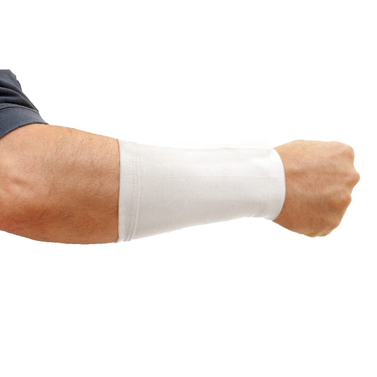 Tatjacket Tattoo Cover Up Concealer Sleeve, 2-PACK, Forearm coverage (JR White), UPF 50 Protection, Slip Free, for Men & Women (Unisex), WHITE, ONE SIZE