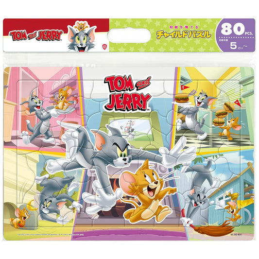 TENYO Bc80-801 Jigsaw Puzzle Tom And Jerry Everyday Events 80 Pieces Child Puzzle