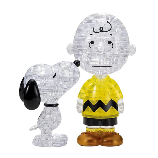 Beverly 50274 Crystal 3D Puzzle Snoopy & Charlie Brown (77 Pieces) Snoopy Crystal Puzzle