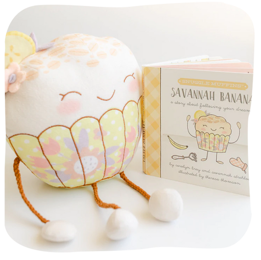 Snuggle Muffins Savannah Banana Book & Snuggler Set